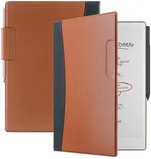 Xuanbeier Genuine Leather Case Compatible with Remarkable Paper Pro 11.8 Inch Digital Paper Magnetic with Auto Sleep/Wake Ultra Slim Book Folio Cover,Brown-Black