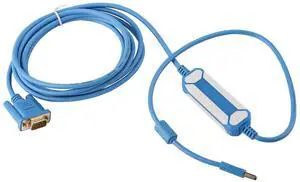 Walfront 3 Meter USB PLC Programming Cable for CQM1H/CPM2C Series