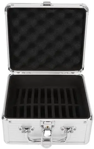 2.5" Hard Drive Storage Box, HDD Storage Box Suitcase with 20 Bays, External Hard Drive Carrying Case with Safety Lock Design