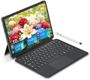 10.1 inch 2 in 1 Laptop 12 GB DDR3 256GB SSD, M3-8100Y Processor (up to 3.40GHz), 800 * 1280 Touch Display, Wifi5, Bluetooth 5.0, HDMI*1, Type C Full Function, Backlit Keyboard, Win11,Laptop Computer