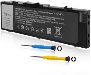 ANTIEE 91Wh MFKVP Laptop Battery for Dell Precision 15 7510 7520 17 7710 7720 M7510 M7710 Series Notebook 451-BBSB 451-BBSF TWCPG M28DH 1G9VM T05W1 GR5D3 0FNY7 RDYCT 11.4V 6Cell