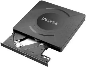 SONGMODE Ultra Slim DVD Burner,External CD/DVD Drive  USB 3.0/Type-C, M-DISC Support, Plug & Play for PC/Mac/Laptop