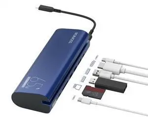 USB C Power Bank Hub,ROMOSS 18000mAh 100W PD Portable Charger Fast Charging, Multiport Adapter Dongle with 2 USB Port,4K HDMI,SD Card Reader,External Battery Pack Compatible for MacBook Pro Laptop