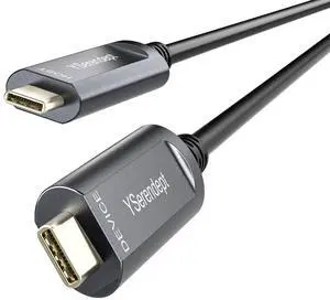 YSerendept USB C Cable 33ft Fiber Optic,10Gbps High Speed Active Optical USB 3.2 Gen2 Type C Cable,Compatible with Logitech Cameras,VR/AR,HDDs,Projectors,Hubs,Gaming Consoles,Webcams,Printer,Grey
