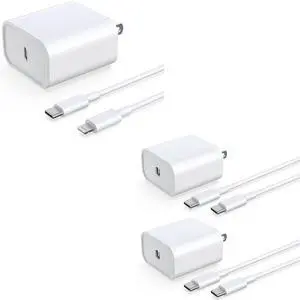 DABUSTAR iPhone Fast Charger, 20W USB C PD Wall Charger Block Plug with[MFi Certified]6ft Type C to Lightning Cable and Fast Charging [2Pack] 33W Type-c Wall Charger Fast Charger Block with 6FT USB C