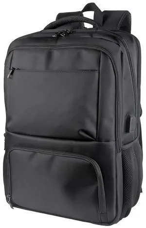 TITILT Laptop Backpack Fits 17 Inch Computer, Bussiness Travel Backpack with USB Charging Port and Anti Theft Pocket, Black