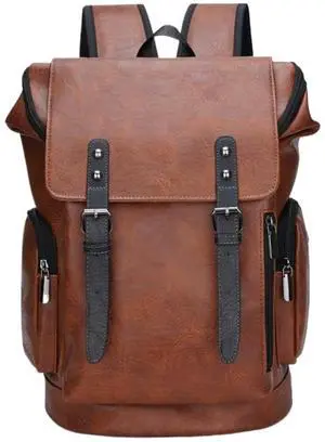 CYLYWJD PU leather casual backpack 15.6 inches travel college work backpack business laptop backpack multi-pocket schoolbag (brown2,Backpack) CYLYWJD PU leather casual backpack 15.6 inches travel college work backpack business laptop backpack multi-pocket schoolbag (brown2,Backpack)