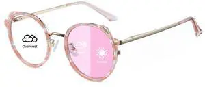Cyxus Photochromic Glasses for Women UV Protection with Blue Light Blocking Trendy Cat Eye Frame8315i17 Pink