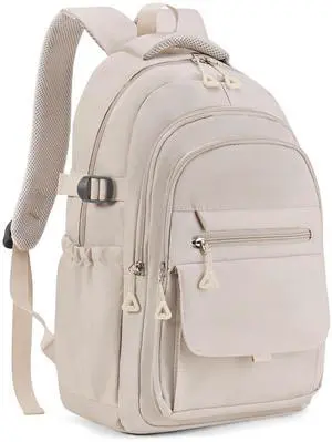 GAEKEAO Commuter Laptop Backpack 15.6" Laptop Sleeve, Large Main Compartment for Everyday Carry, One Size - Beige