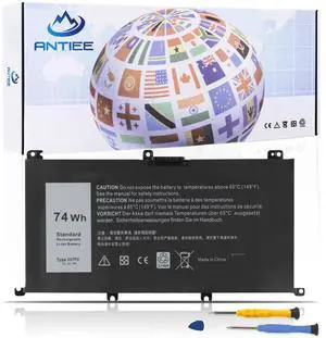 ANTIEE 74WH 357F9 Battery for Dell Inspiron 15 7000 Gaming 15 7559 i7559 7557 i7557 5577 7567 5576 7566 i7559-5012GRY i5577-7342blk-pus INS15PD P65F P65F001 P57F Laptop 71JF4 071JF4 0GFJ6 0357F9