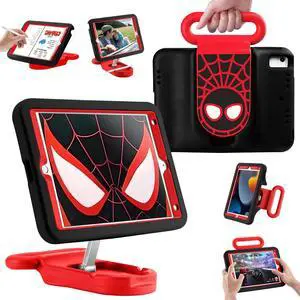 Kids Case Compatible with iPad 7th/8th/9th Gen,10.2 inch 2021/2020/2019 Case with Adjustable Portrait Landscape Stand Handle Child Friendly Protective Cover for iPad 10.2 inch (heise)