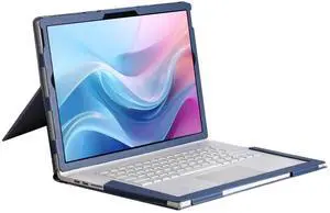 Shellman Case for Microsoft Surface Book 3/2 15" Cover Case, PU Leather with Kickstand Detachable Protective Folio Cover for 15 Inch Microsoft Surface Book,ZJ-15-Blue