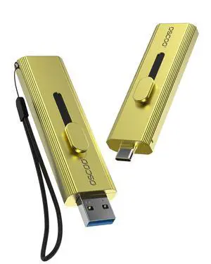 OSCOO 2TB External SSD, Up to 1000MB/s,Portable SSD Hard Drive, USB 3.2 Gen 2 Dual USB-C & USB-A Ports,Push-Pull Design,USB Drive for iPhone 15/16/17, Android, Mac, Laptop, Game Consoles