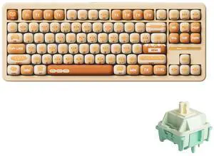 Akko TAC87 Bun Wonderland Gaming Keyboard Hot-Swappable Tri-Mode Mechanical Keyboard with PBT MOG Profile Keycaps, Cilantro Switch