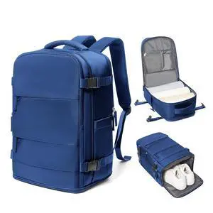 coowoz Travel Backpack Carry On for Women Man Gym Backpacks with Laptop Compartment Mochila de Viaje Teacher Personal Item Backpack Airplane Accessories Must Haves Royal Blue Small