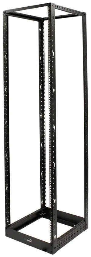 Navepoint 45U Professional 4-Post IT Open Frame Server Network Relay Rack 7 Feet Tall Black
