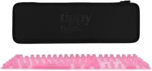 TIPPY TYPE Raised Keyboard Cover for Long Nails  Fits Logitech MX Keys S Full-Size Keyboard - Silicone - The Original - Comfortable Typing, Quiet, Nail Protection (Cotton Candy Pink)