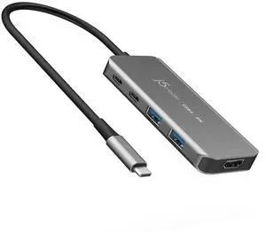 j5create USB4 8K60 Slim Hub - 6 in 1 USB4 Hub with 8K60/4K144 HDMI, PD Charging, USB-A, USB-C Ports | Compatible with MacBook, Windows Laptops, Thunderbolt 3/4, and USB4 Devices (JCH453)