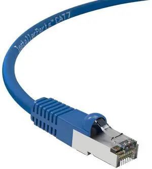 InstallerParts Ethernet Cable CAT7 Cable Shielded (SSTP) Booted 25 FT - Blue - Professional Series - 10Gigabit/Sec Network/High Speed Internet Cable, 600MHZ