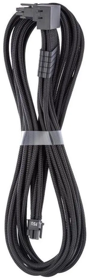 CableMod C-Series Pro ModMesh Sleeved 12V-2x6 12VHPWR StealthSense PCIe Cable for Corsair Type 5 RMX Shift (16 to 90 ° 16-pin, Black)