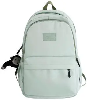 MININAI Cute Aesthetic Backpack for Women Casual Solid Bookbag Laptop Backpacks Korean Fashion College Travel Daypack (Green)