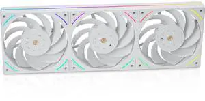 Thermalright TL-UB36RW 360mm Single-Frame PC Cooling Reverse Case Fans - PWM 2150 RPM Speed | ARGB Lighting | High Airflow | Single Modular Cable, for Chassis  Liquid Cooler (White)