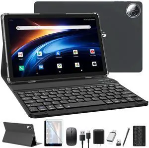 11 Inch Tablet Android Tablets, 2025 Upgraded Android Tablet with Keyboard, 16GB RAM+128GB ROM/1TB Expendable, Octa-Core 2.0Ghz Processor, Dual 4G Cellular for T-Mobile, 21MP Camera, GPS, Bluetooth