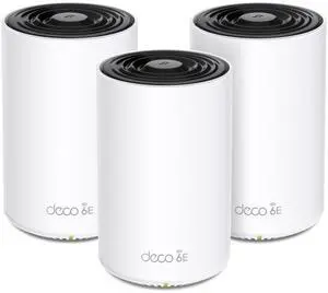 TP-Link Deco XE70 Pro AXE4900 Tri-Band WiFi 6E Mesh WiFi System - 2.5G WAN/LAN Ports, 4.9 Gbps Wi-Fi 7,200 Sq. Ft Coverage, Connect up to 200 Devices, 6 GHz Band, 3-Pack