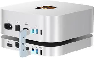 Mac mini M4 Dock, Beelink EX Mate Mini-B 80Gbps Docking Station with 2TB Crucial SSD (max 8TB Expansion), SD4.0 Card Slot, 2.5G LAN, USB C PD3.0 Port, 2*USB A 5Gbps, 3.5mm Audio