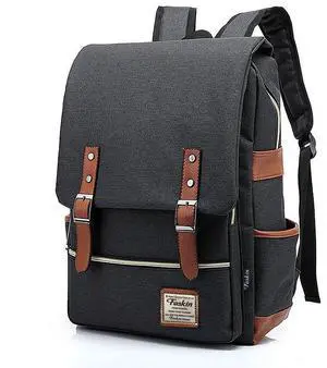 Unisex Professional Slim Business Laptop Backpack, Feskin Fashion Casual Durable Travel Rucksack Daypack (Waterproof Dustproof) with Tear Resistant Design for Macbook, Tablet - Dark Grey