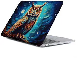 Yicomon Compatible with MacBook Air 13 inch Case 2020 2021 M1 A2337 A2179 A1932, Plastic Hard Shell Case for Mac Air 13 with Touch ID (2018-2021) - Eagle Under The Moon Flying Eagle