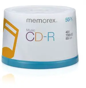 Memorex 40x Music CD-R Media - 50 Pack Spindle