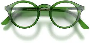 LONDON MOLE® Graduate blue light blocking glasses | Cool round panto shaped blue blockers | Anti eyestrain for screens | Mens Womens Unisex | Spring hinges