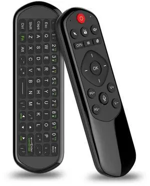 iPazzPort Universal TV Air Mouse Keyboard, Bluetooth & 2.4G, Voice Input for Smart TV/Android Box/PC/HTPC, QWERTY Remote (IR Learning)