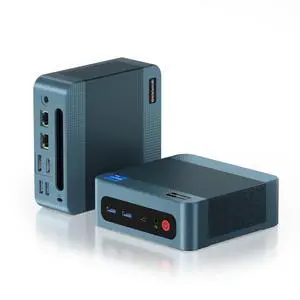 BOSGAME Mini Desktop Computer, P2 Neo Intel 12th Core i5 12450H (up to 4.40GHz) 16GB DDR4 512GB PCIe SSD Mini PC, 4K Triple Display Dual LAN & Wi-Fi 6E & BT5.2, Small PC for Office