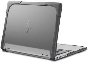 MOSISO Compatible with HP Envy 2-in-1 2K Laptop Case 14 inch Touch-Screen Laptop 2024 Release Model X360, Corner Protective Heavy Duty Rugged Bumper Shockproof Plastic Hard Shell Case Cover, Gray