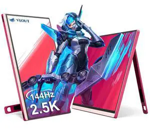 Veout V1Pro 16-inch 2.5K 144Hz Portable Gaming Monitor in 4 Colors, HDR IPS with FreeSync, USB-C & Mini HDMI for Laptop/Mac/PS5/Xbox/Switch - Travel Second Screen