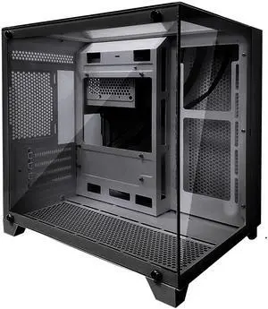 M-ATX/ITX PC Case,5 Fans Position, Tempered Glass, Mid Tower Gaming PC Case with Type C & USB 3.0, 360mm Radiator Support, Cable Management, High Airflow, Black(No Fans Included)