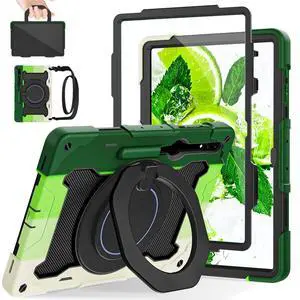 ROISKIN for Samsung Galaxy Tab S10 Ultra 2024/ S9 Ultra/ S8 Ultra Case 14.6 Inch, Heavy Duty Shockproof Protective Case with Screen Protector, Stand, Handle,Shoulder Strap and Pen Holder