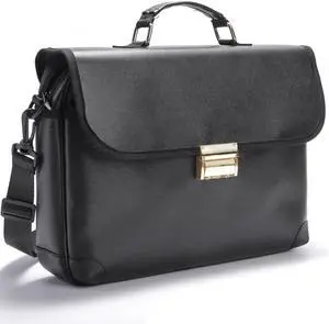 Vailoin Fully Fireproof Messenger Bag for Men, Metal Lock Laptop Briefcase with Adjustable Shoulder Strap, Water Resistant Satchel Shoulder Bag Crossbody for Office Business Travel College, Black