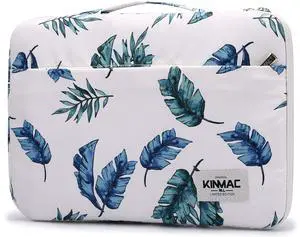 Kinmac 360 Degree Protective Laptop Sleeve Case Bag with Handle for MacBook Air 15 inch and 15 inch-15.6 inch HP Lenovo Dell ASUS Acer Notebook Computer (Banana Leaf)