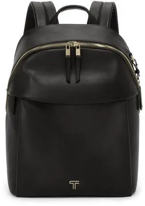 TUMI - Voyageur Holland Backpack - Women's Leather Everyday & Travel Bag - Fits up to a 14" Laptop - 14.8" X 11.3" X 5.6" - Black, Gold Hardware