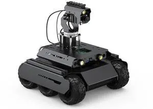 Waveshare UGV Rover Open-Source 6 Wheels 4WD AI Robot,Compatible with Raspberry Pi 4B, Dual Controllers, Comes with Pan-Tilt Module, PI4B-4GB Included
