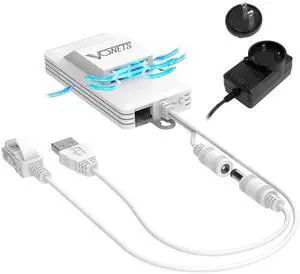 VONETS VAP11AC 2.4GHz+5GHz Dual Band AC1200 Wireless Bridge Repeater Mini Router WiFi to RJ45 Ethernet Adapter WiFi Hotspot Signal Extender with Smart Cooling Fan, 12V/1A Power Supply Included