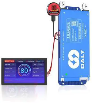 100BALANCE 100A 4-8S Smart Active Balance CAN BMS + WiFi Module +4.3inch Touch LCD Display Set