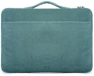Kinmac Corduroy 360° Protective Water Resistant Laptop Case Bag Sleeve for MacBook Pro 14 inch and 14 inch HP Lenovo Dell ASUS Acer Laptop(Green)