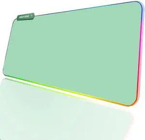 JMIYAV Green RGB Green Gaming Mouse Pad 31.5x12 Inch PC XL Large Glowing Led Light Up Desk Pad Non-Slip Rubber Base Computer Cute Mousepad Mat Desk Accessories Gaming Setup 31.5x12 Inch