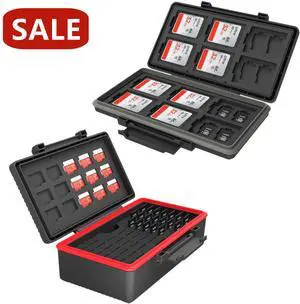58 Slots TF Card Case + 36 Slots Memory Card CaseWater-Resistant Memory Card Holder with Anti-Shock Micro SD Card Storage
