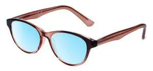 Medspex Corinne McCormack Polly Color Therapy Reading Glasses +1.25 Pink Black Fade/Baby Blue Womens Fluorescent Light Sensitivity Chromotherapy Chakra Healing