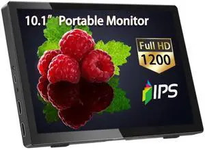 10.1 inch Portable Monitor 1920x1200 IPS Panel 60Hz Gamer Laptop Displays HDMI Monitor for PC Raspberry,Built in Dual Speakers